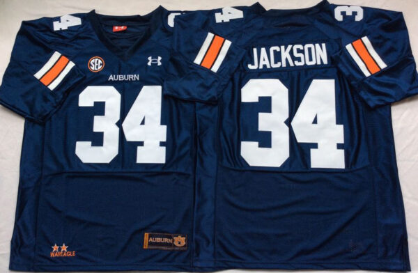 Auburn Tigers 34 Bo Jackson Navy College Football Jersey