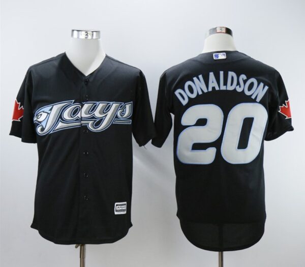 Blue Jays 20 Josh Donaldson Black 2008 Turn Back The Clock Jersey