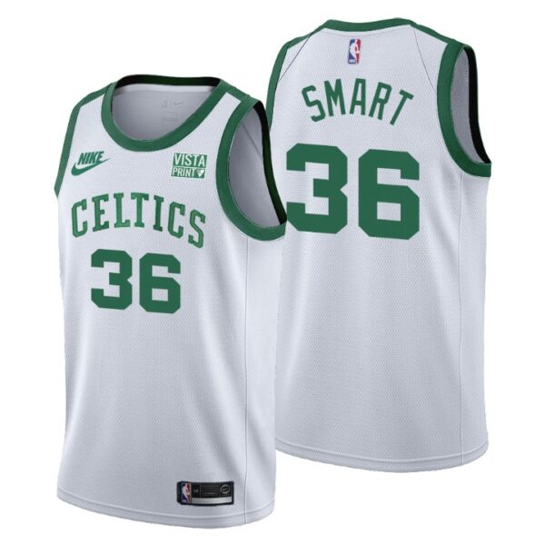 Boston Celtics #36 Marcus Smart Men's Nike Releases Classic Edition NBA 75th Anniversary Jersey White