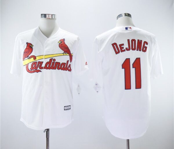 Cardinals 11 Paul DeJong White Cool Base Jersey