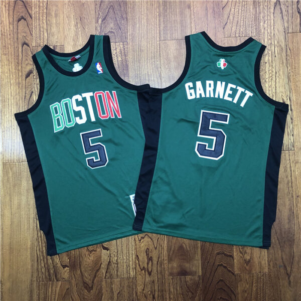 Celtics 5 Kevin Garnett Green 2007 Hardwood Classics Swingman Jersey