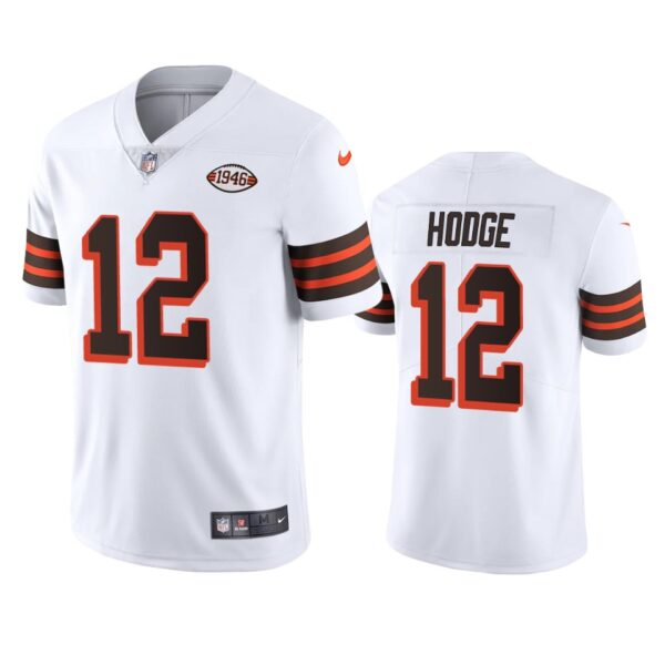 Cleveland Browns #12 Khadarel Hodge Nike 1946 Collection Alternate Vapor Limited NFL Jersey - White