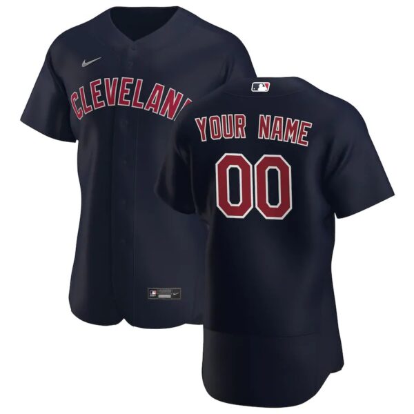 Cleveland Indians Custom Men's Nike Navy Alternate 2020 Authentic Player MLB Jersey