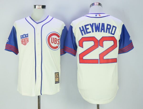 Cubs 22 Jason Heyward Cream Cooperstown Collection Jersey