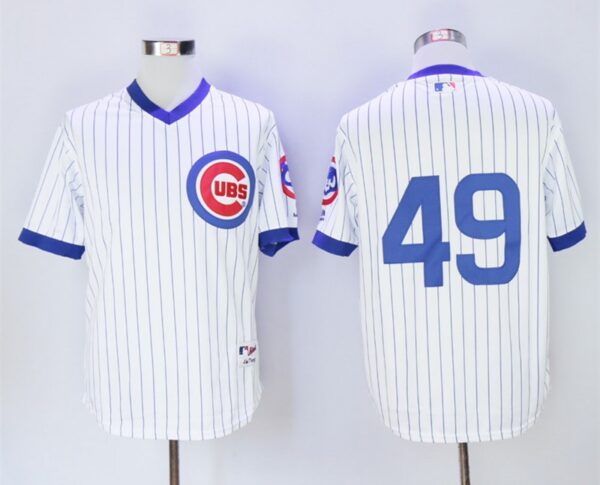 Cubs 49 Jake Arrieta White 1988 Turn Back The Clock Jersey