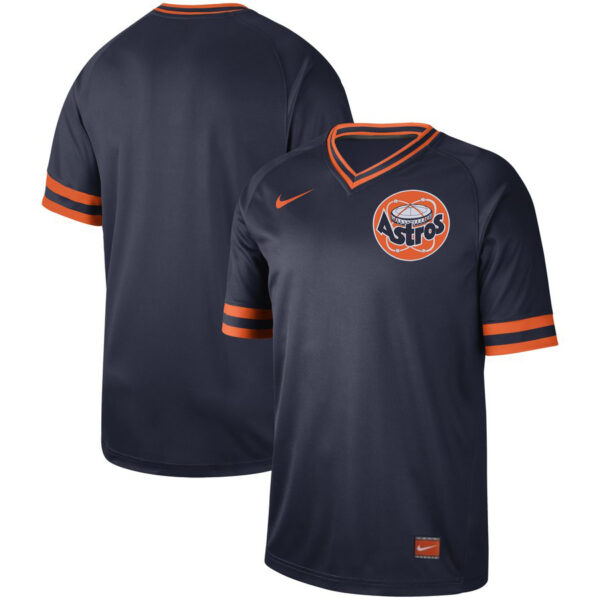 Customized Astros Navy Throwback Jersey