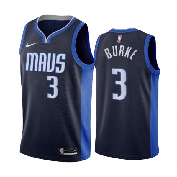 Dallas Mavericks #3 Trey Burke Navy NBA Swingman 2020-21 Earned Edition Jersey