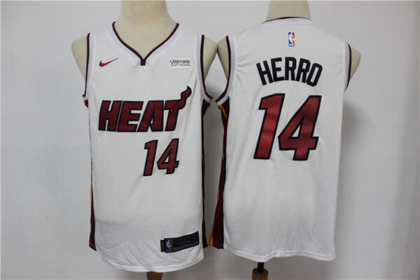 Heat 14 Tyler Herro White Nike Swingman Jersey