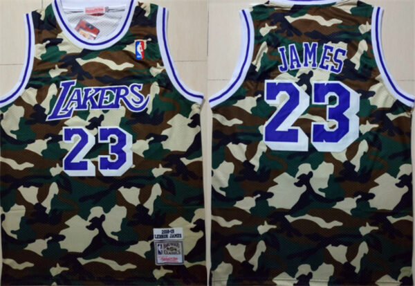 Lakers 23 Lebron James Camo 2018 19 Hardwood Classics Jersey