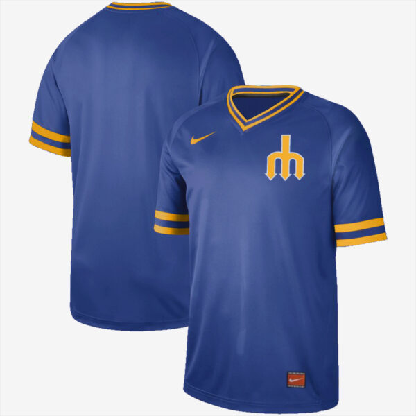 Mariners Blank Blue Throwback Jersey