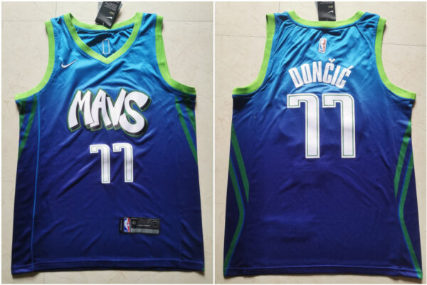 Mavericks 77 Luka Doncic Blue 2019-20 City Edition Nike Swingman Jersey