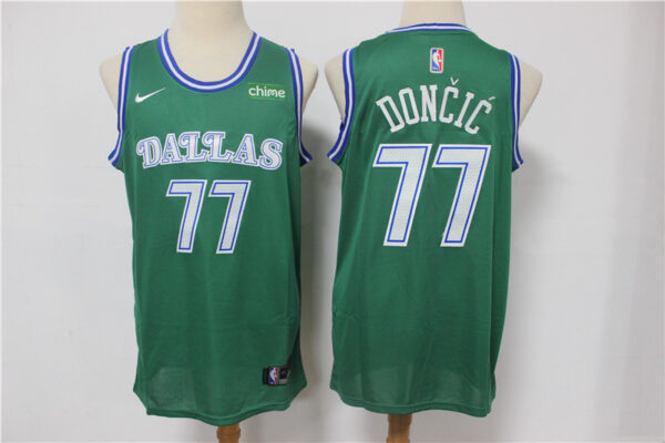 Mavericks 77 Luka Doncic Green Nike Swingman Jersey