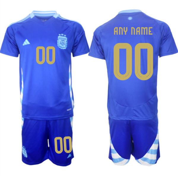 Men's Argentina Custom Blue 2024-25 Away SoccerJerseys