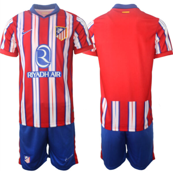 Men's Athletic De Madrid Custom 2024-25 Red White Home Soccer Jerseys