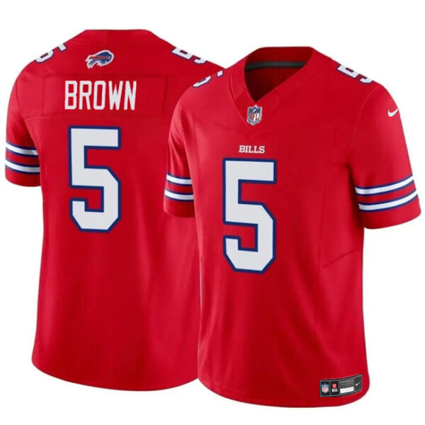 Men's Buffalo Bills #5 Anthony Brown Red 2024 F.U.S.E. Vapor Untouchable Limited Stitched Football Jersey