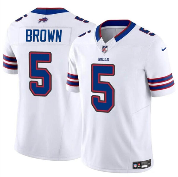 Men's Buffalo Bills #5 Anthony Brown White 2024 F.U.S.E. Vapor Untouchable Limited Stitched Football Jersey