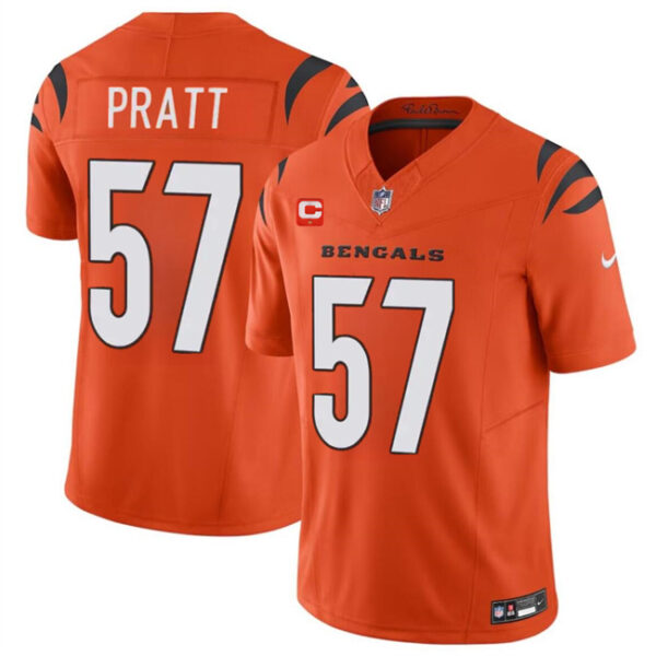 Men's Cincinnati Bengals #57 Germaine Pratt Orange 2024 F.U.S.E With 1-Star C Patch Vapor Untouchable Limited Stitched Jersey