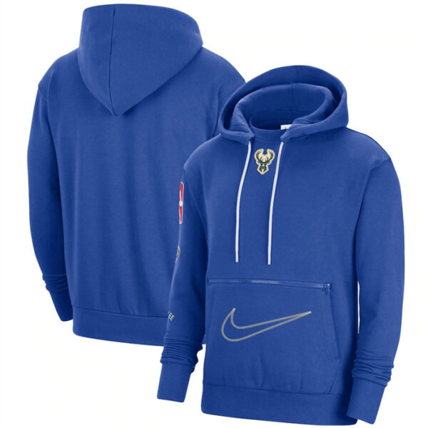 Men's Dallas Mavericks Royal 2022 23 City Edition Courtside Heavyweight Fleece Pullover Hoodie