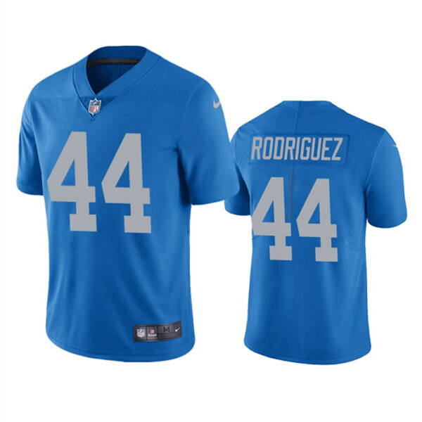 Men's Detroit Lions #44 Malcolm Rodriguez Blue Vapor Untouchable Limited Stitched JerseyS