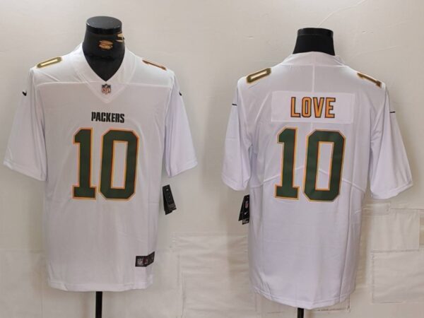 Men's Green Bay Packers #10 Jordan Love White Fashion Stitched Jersey