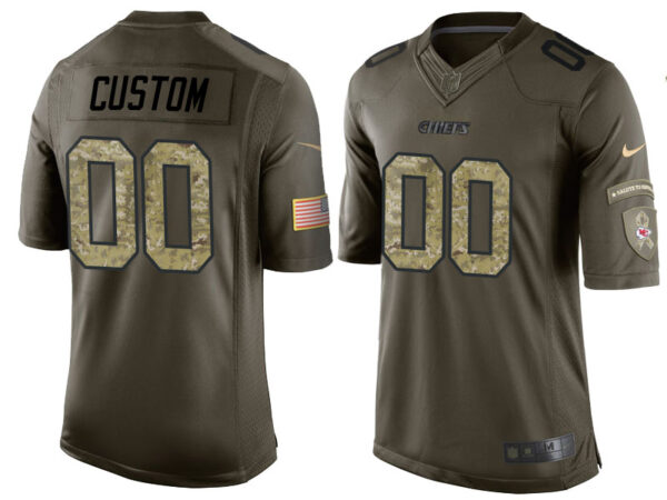 Men's Kansas City Chiefs Customized Camo Salute to Service Jersey - Veterans Day