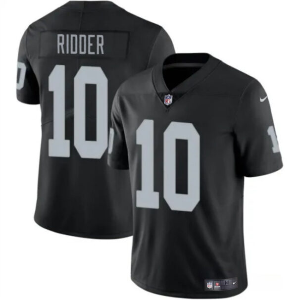 Men's Las Vegas Raiders #10 Desmond Ridder Black 2024 Vapor Stitched Football Jersey