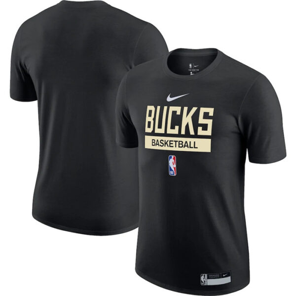 Men's Milwaukee Bucks Black 2022 23 Legend On-Court Practice Performance T-Shirt