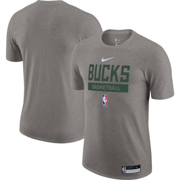 Men's Milwaukee Bucks Grey 2022 23 Legend On-Court Practice Performance T-Shirt