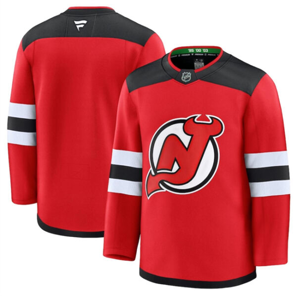 Men's New Jersey Devils Blank Red 2024-25 Home Stitched Hockey Jersey