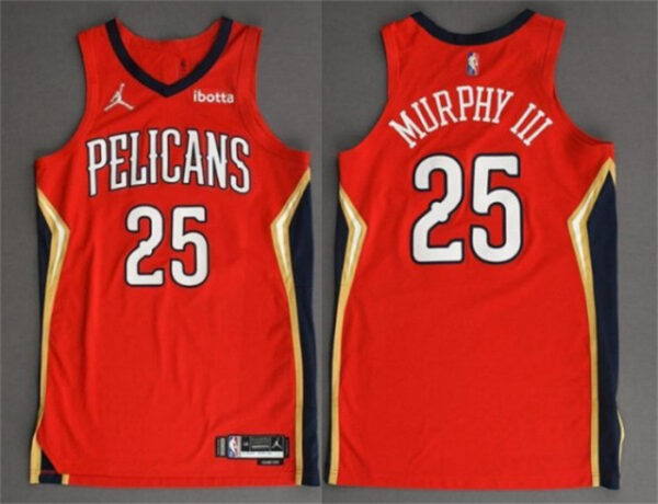 Men's New Orleans Pelicans #25 Trey Murphy III 2022 Red Statement Edition Stitched Jersey