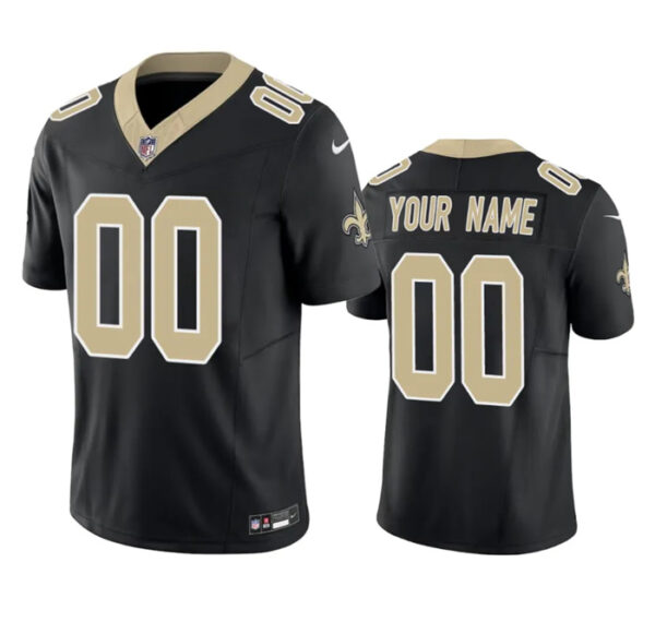 Men's New Orleans Saints Active Player Custom Black 2023 F.U.S.E. Vapor Untouchable Limited Stitched Jersey