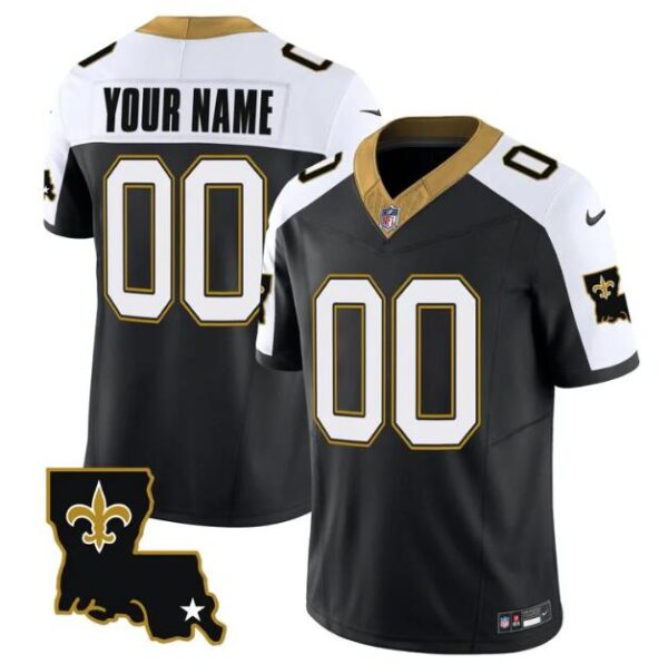 Men's New Orleans Saints Customized Black White 2023 F.U.S.E. 1987 Legacy Vapor Stitched Jersey