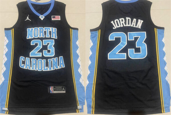 Men's North Carolina Tar Heels #23 Michael Jordan Black Stitched Jersey