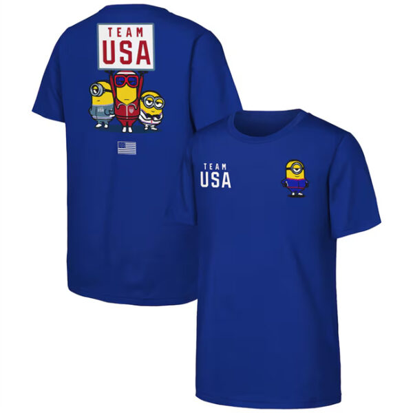 Men's Royal Team USA Minions T-Shirt(Run Small)