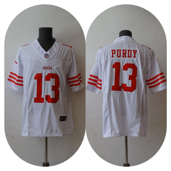 Men's San Francisco 49ers #13 Brock Purdy White 2023 F.U.S.E. Vapor Untouchable Limited Stitched Football Jersey