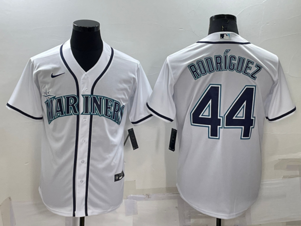 Men's Seattle Mariners #44 Julio Rodriguez White Stitched MLB Cool Base Nike Jersey