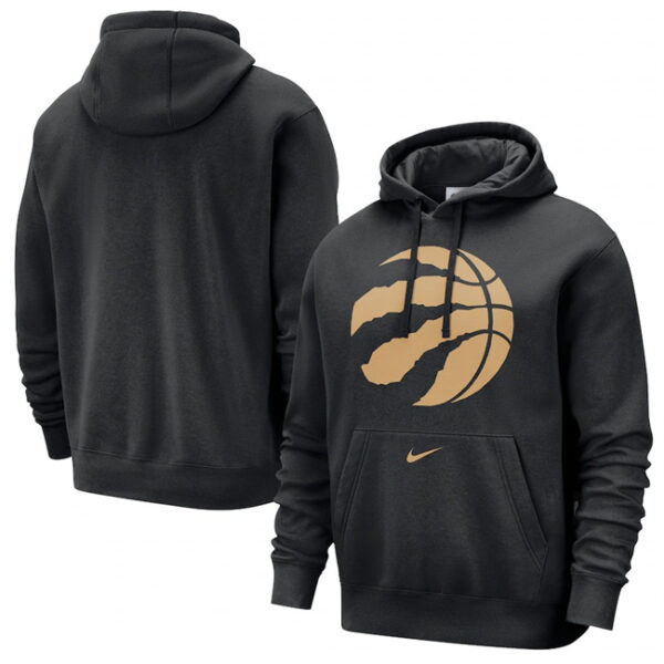 Men's Toronto Raptors Black 2024 25 City Edition Essential Club Pullover Hoodie