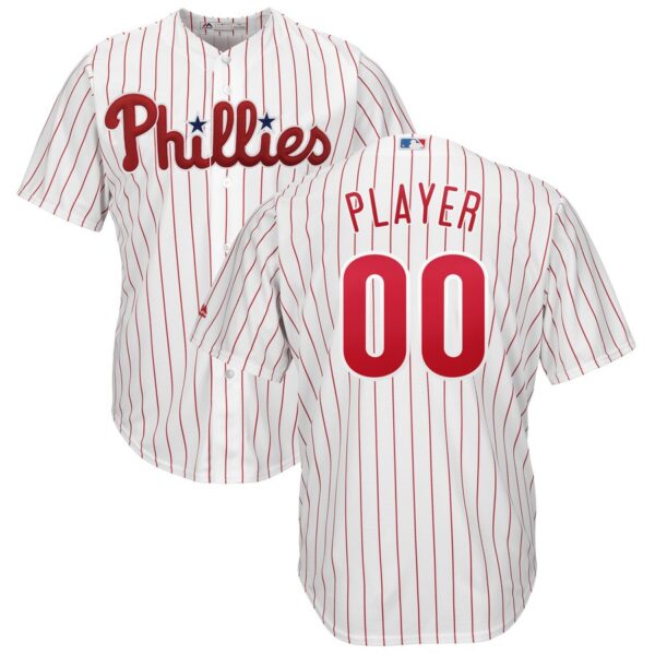 Men Custom Philadelphia Phillies Cool base White Jersey