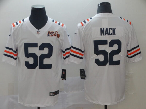 Nike Bears 52 Khalil Mack White 2019 100th Season Alternate Classic Vapor Untouchable Limited Jersey