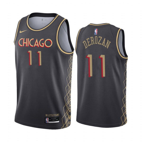 Nike Bulls #11 Demar Derozan Black NBA Swingman 2020-21 City Edition Jersey