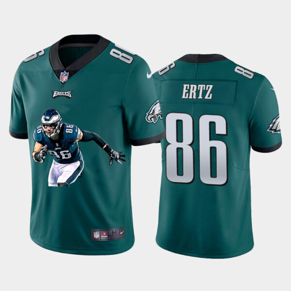 Nike Eagles 86 Zach Ertz Green Player Name Logo Vapor Untouchable Limited Jersey