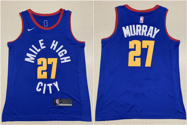 Nuggets 27 Jamal Murray Blue Nike Swingman Jersey