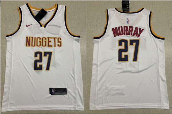 Nuggets 27 Jamal Murray White Nike Swingman Jersey