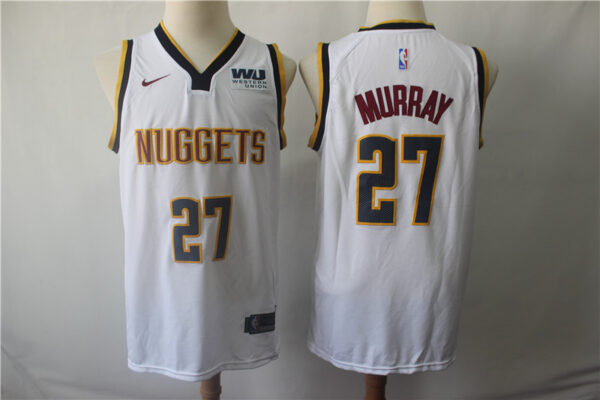 Nuggets 27 Jamal Murray White Nike Swingman Jersey