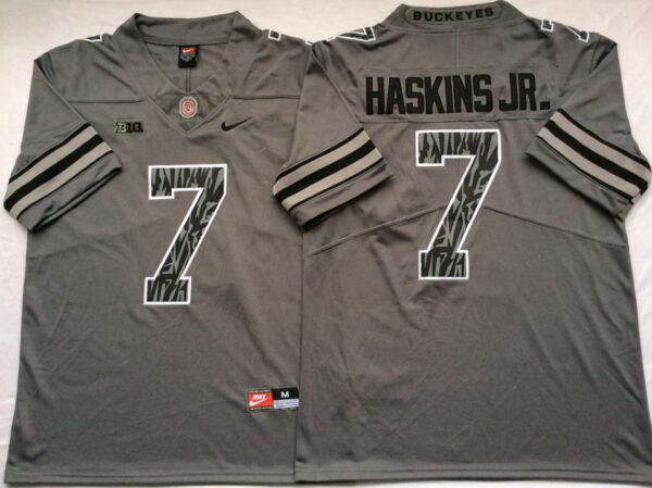 Ohio State Buckeyes 7 Dwayne Haskins Jr Gray Shadow College Football Jersey