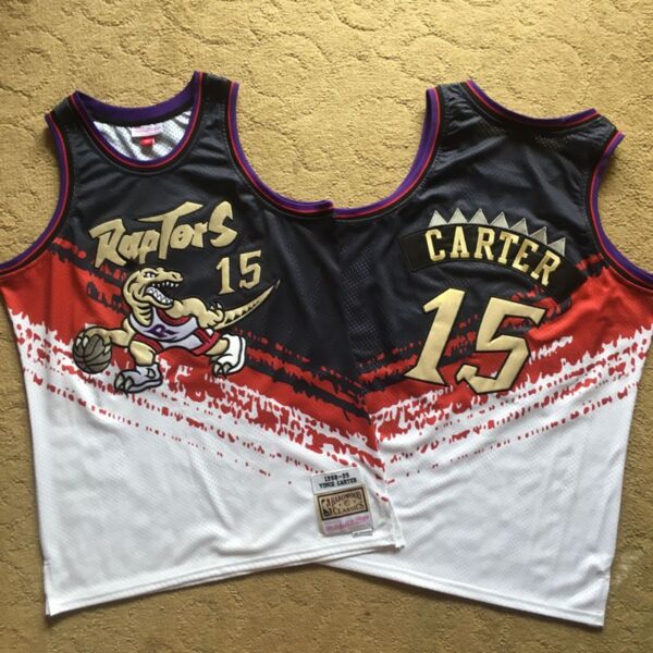 Raptors 15 Vince Carter Multi Color 1998-99 Hardwood Classics Independent Swingman Jersey