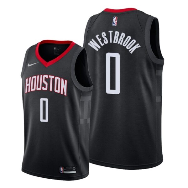 Rockets 0 Russell Westbrook Black Nike Swingman Jersey