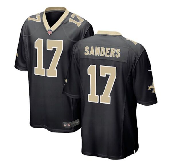 Saints #17 Sanders Black Vapor Limited Jersey