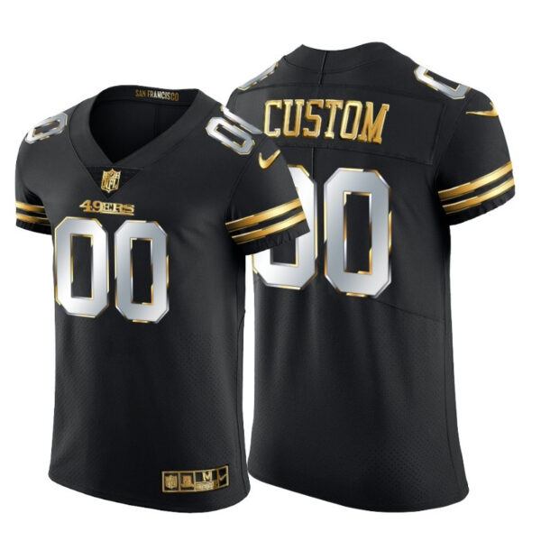 San Francisco 49ers Custom Men's Nike Black Edition Vapor Untouchable Elite NFL Jersey