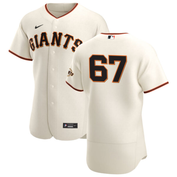 San Francisco Giants #67 Sam Selman Men's Nike Cream Home 2020 Authentic Player MLB Jersey